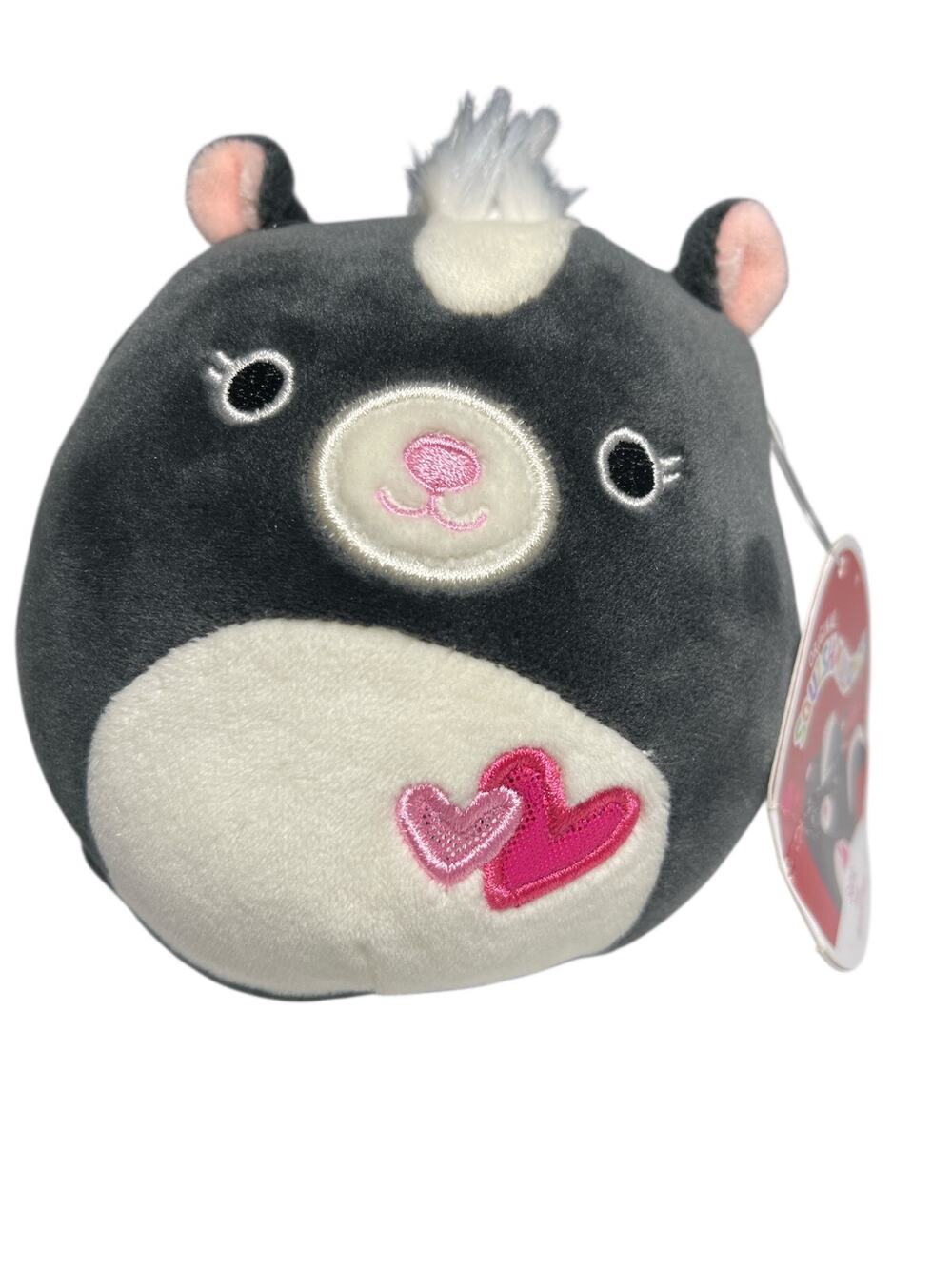 Squishmallows Selma The Black Skunk Valentine Squad 5” Plush Toy NWT 2022